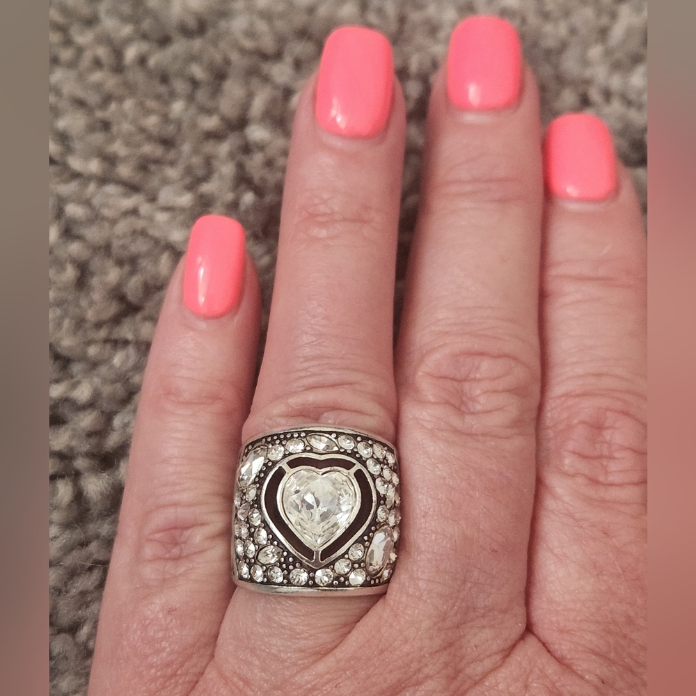 Brighton SWAROVSKI Ecstatic Dome Heart Ring